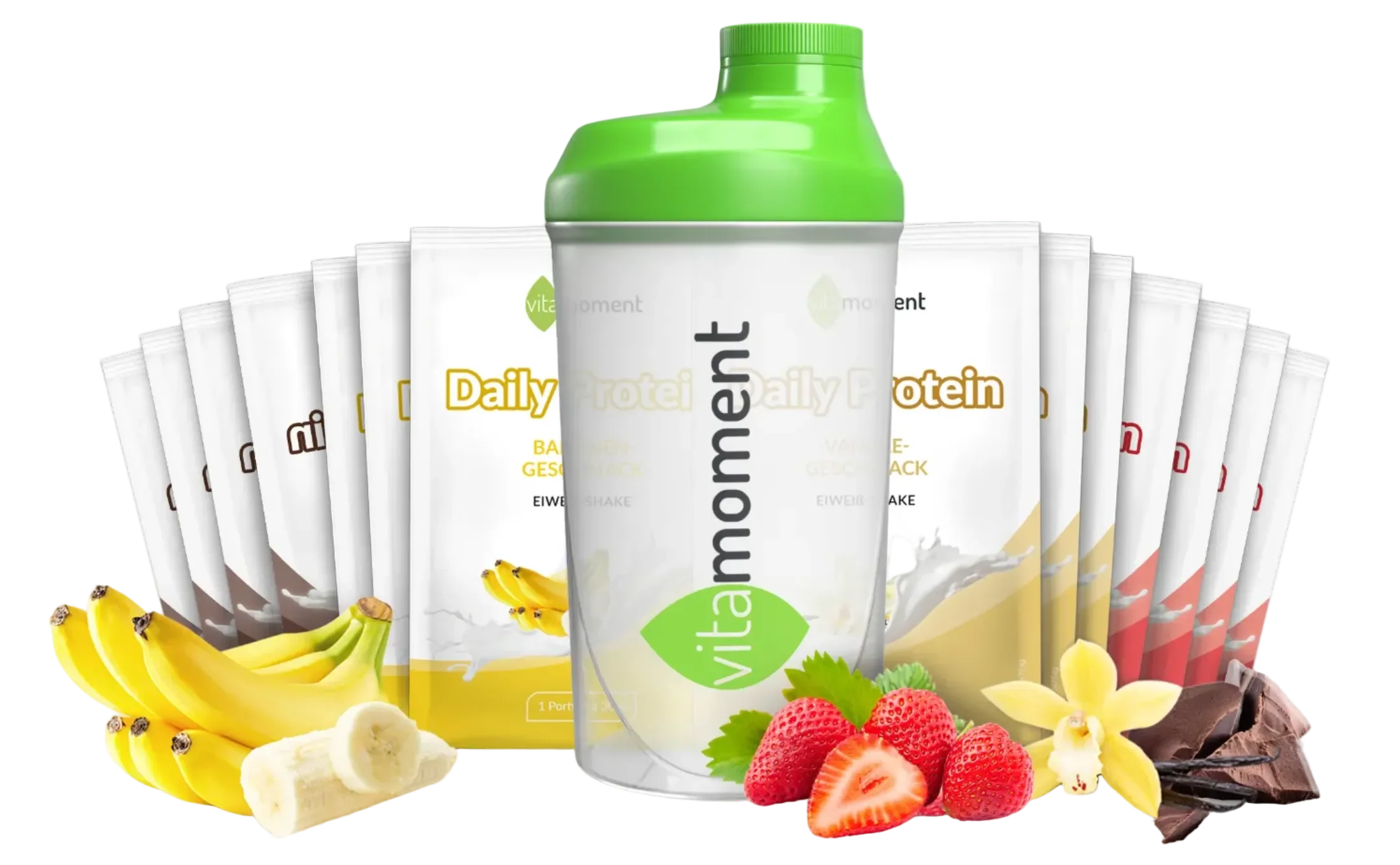 14 Daily Protein-Proben inkl. Shaker